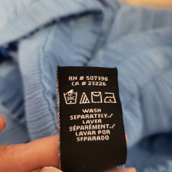 Y2K Moda International Strapless Lace Blue Gauze Dress with Lining Size S BOHO - Picture 5 of 5